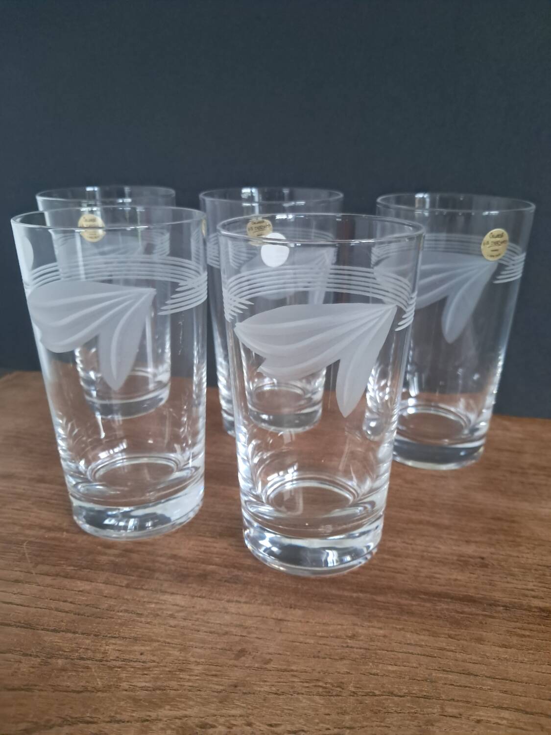 5 new crystal glasses from Arques, Nîmes model.