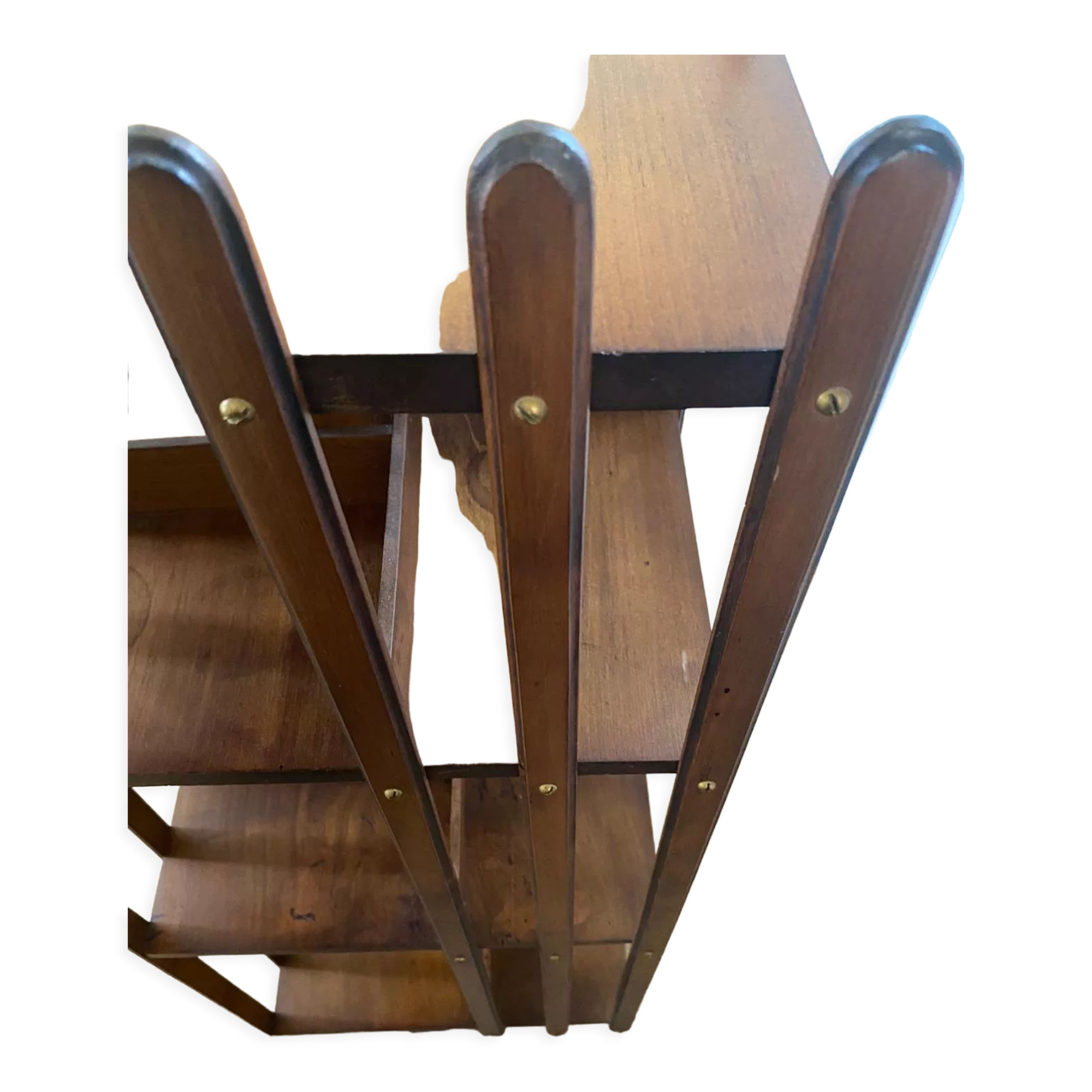 Swivel solid wood bookcase