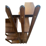 Swivel solid wood bookcase