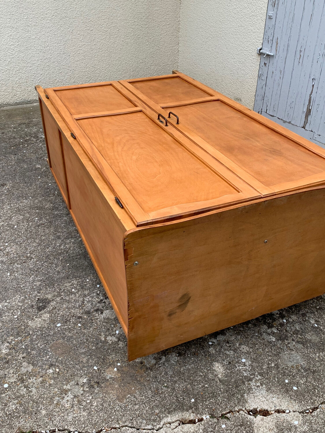 Parisian wardrobe vintage beech 1970