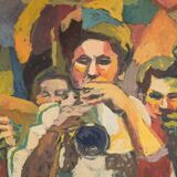 Peinture d'Aymery Rolland Musicien