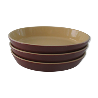 OVAL DISH CARAMEL BROWN - CASSEROLE EMILE HENRY - 26 x 17 CM - NEW (01 08 ) (CB4)