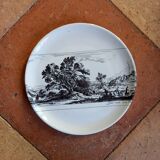 6 white plates decorations engravings Piranese