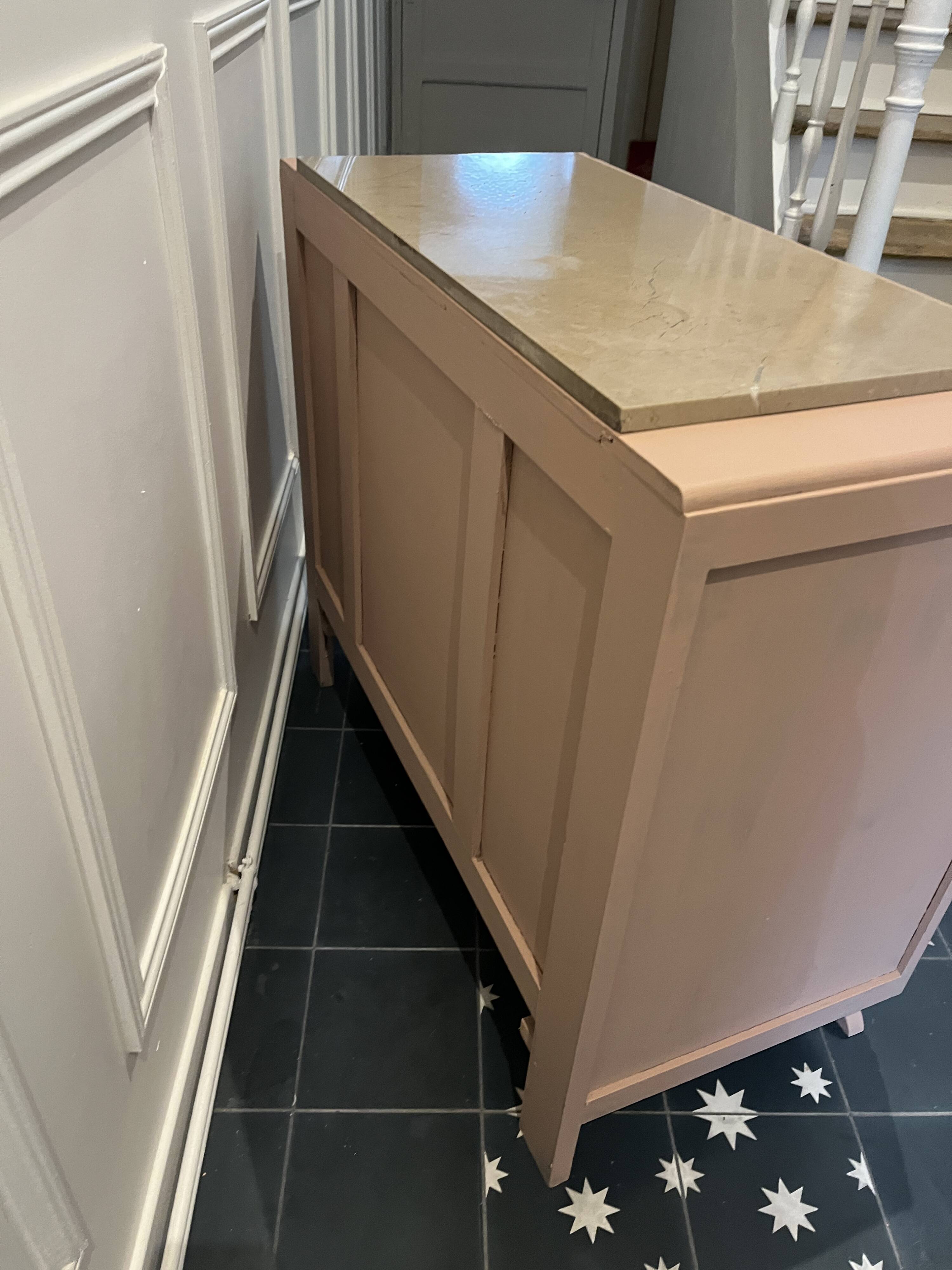Commode vintage marbre année 60