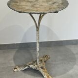 pedestal table, iron, cast iron and zinc guinguette table