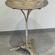 pedestal table, iron, cast iron and zinc guinguette table