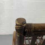 Rattan and bamboo armchair