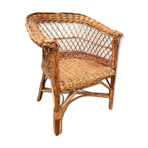 chaise enfant en rotin