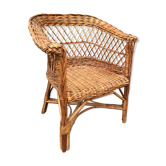 Child rattan chair from the 60s and 70s