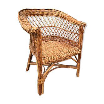 Child rattan chair from the 60s and 70s