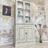 Furniture two body showcase, around 1900.