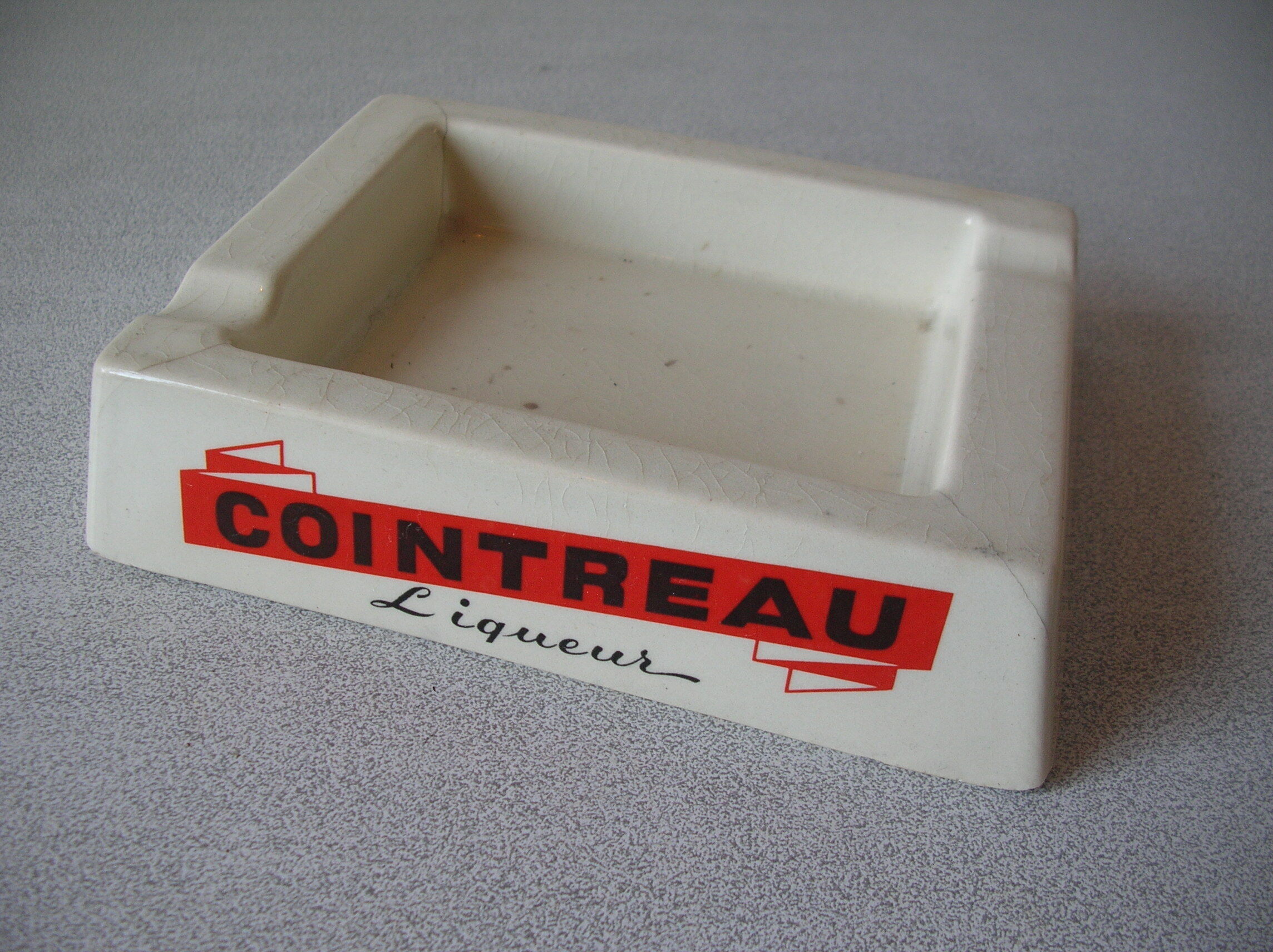 Old ceramic ashtray Cointreau signed Richard Ginori deco bistrot zinc