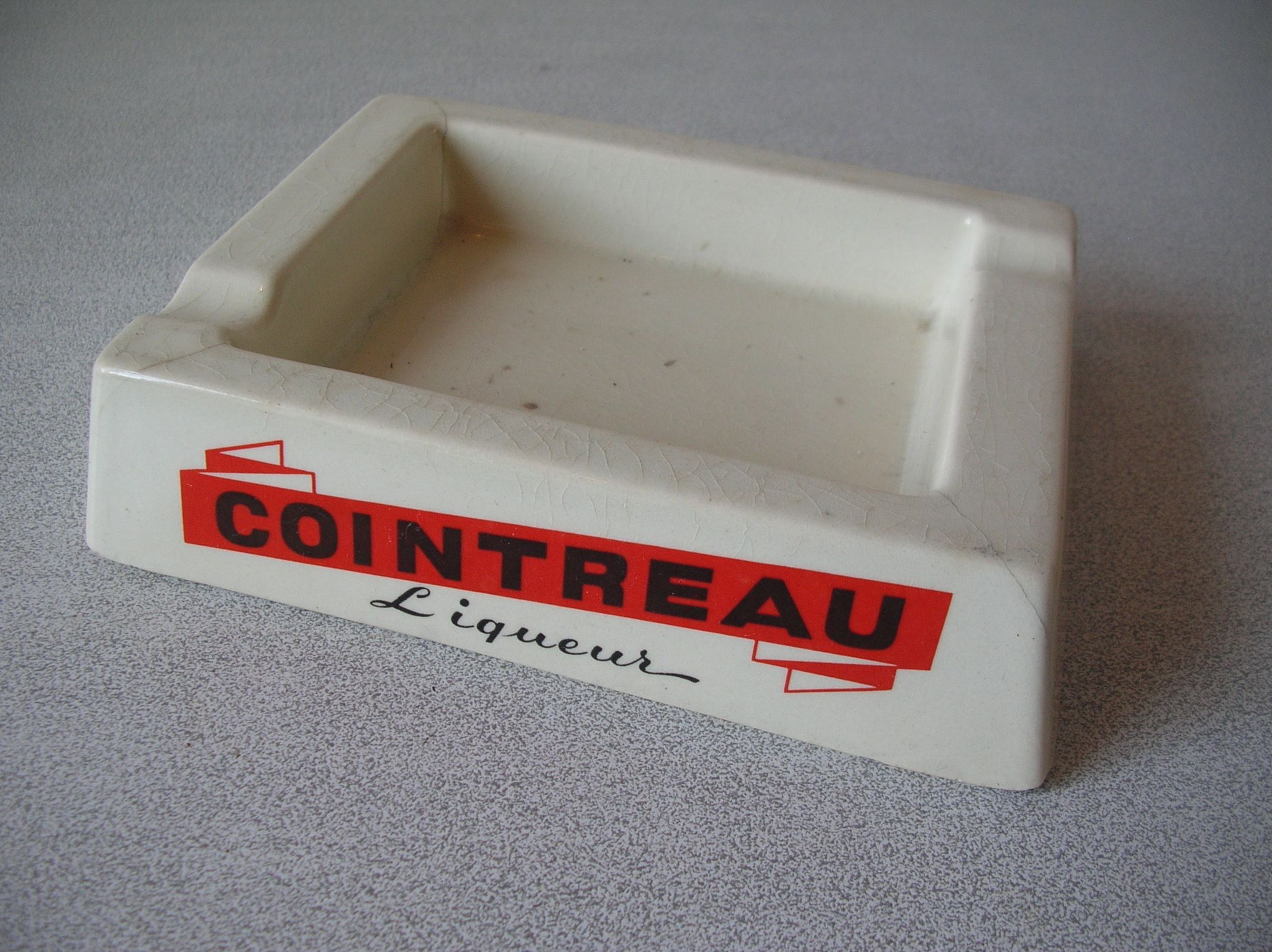 Old ceramic ashtray Cointreau signed Richard Ginori deco bistrot zinc