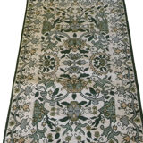 Tapis laine vert floral traditionnel nouée à la main - 165x90cm