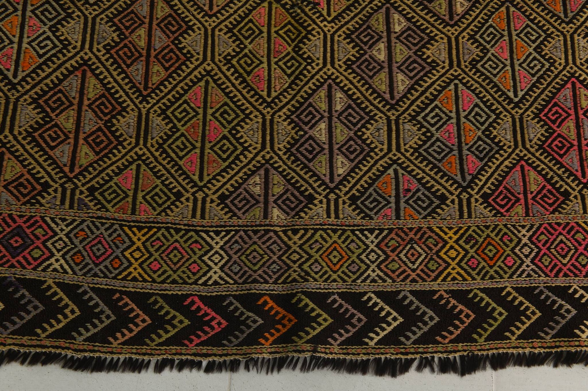 6x7 Turkish Kilim Rug, 180x207Cm