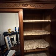 Raw wood wardrobe woodwork