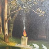 Oil on canvas The Sacred Grove