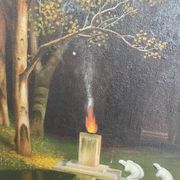 Oil on canvas The Sacred Grove