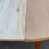 Table ronde extensible ovale bois brut 110 à 150cm