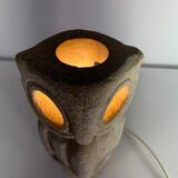 Albert Tormos Lamp in Stone Sculpture Owl or Owl France 1960/70