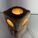 Lampe Albert Tormos en Pierre Sculpture Hibou ou chouette France 1960/70