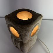 Albert Tormos Lamp in Stone Sculpture Owl or Owl France 1960/70