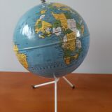 Globe world map in metal tripod maps taride