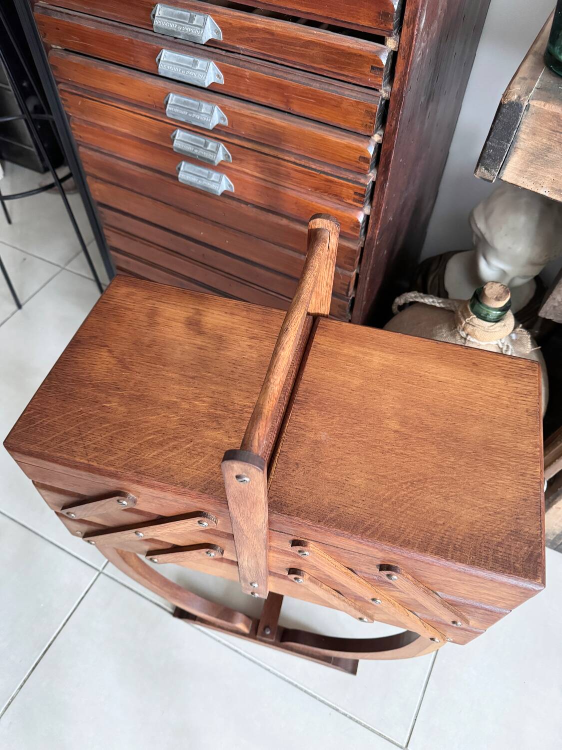 Old vintage woodworker