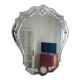 Beveled and chiseled mirror glass, art deco, 50s/60s