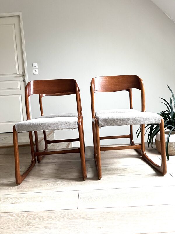 Chaises traîneau Baumann
