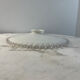 Abat-jour ancien en opaline blanche 25,5cm