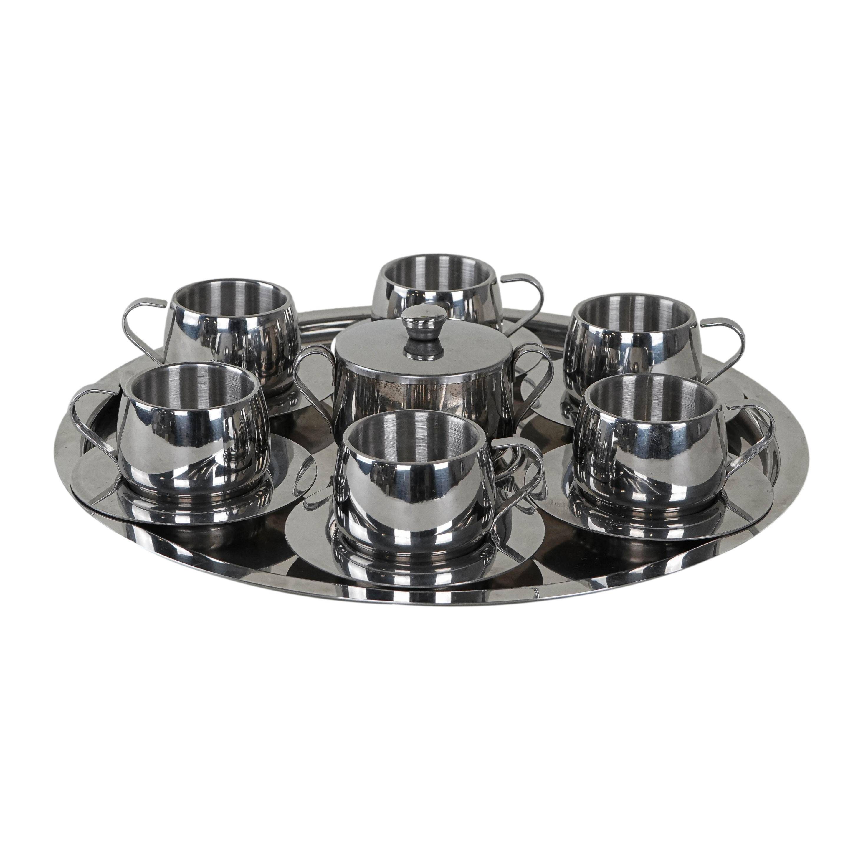 Coffee set, Italian design, 1980s, manufactured in Italy