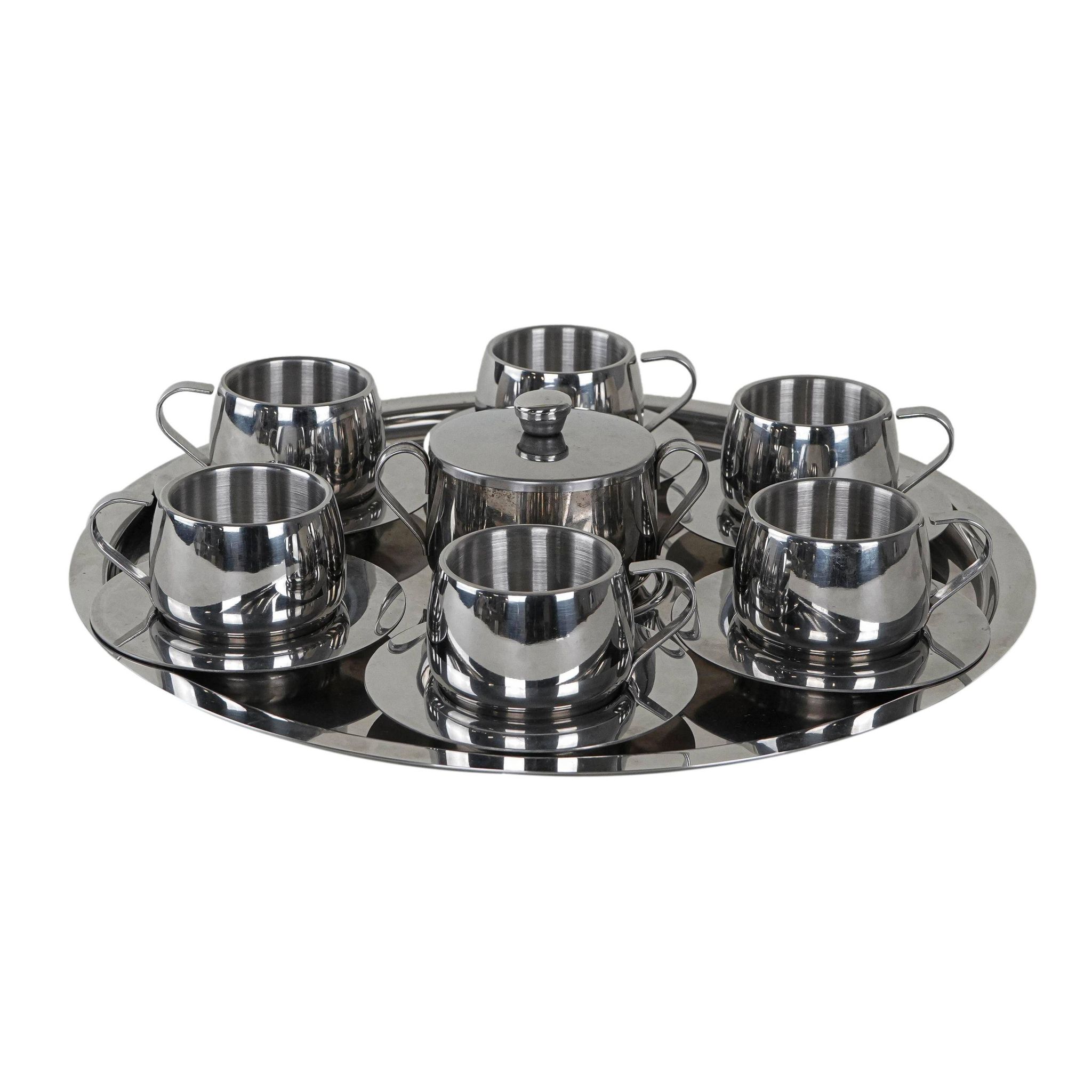 Coffee set, Italian design, 1980s, manufactured in Italy