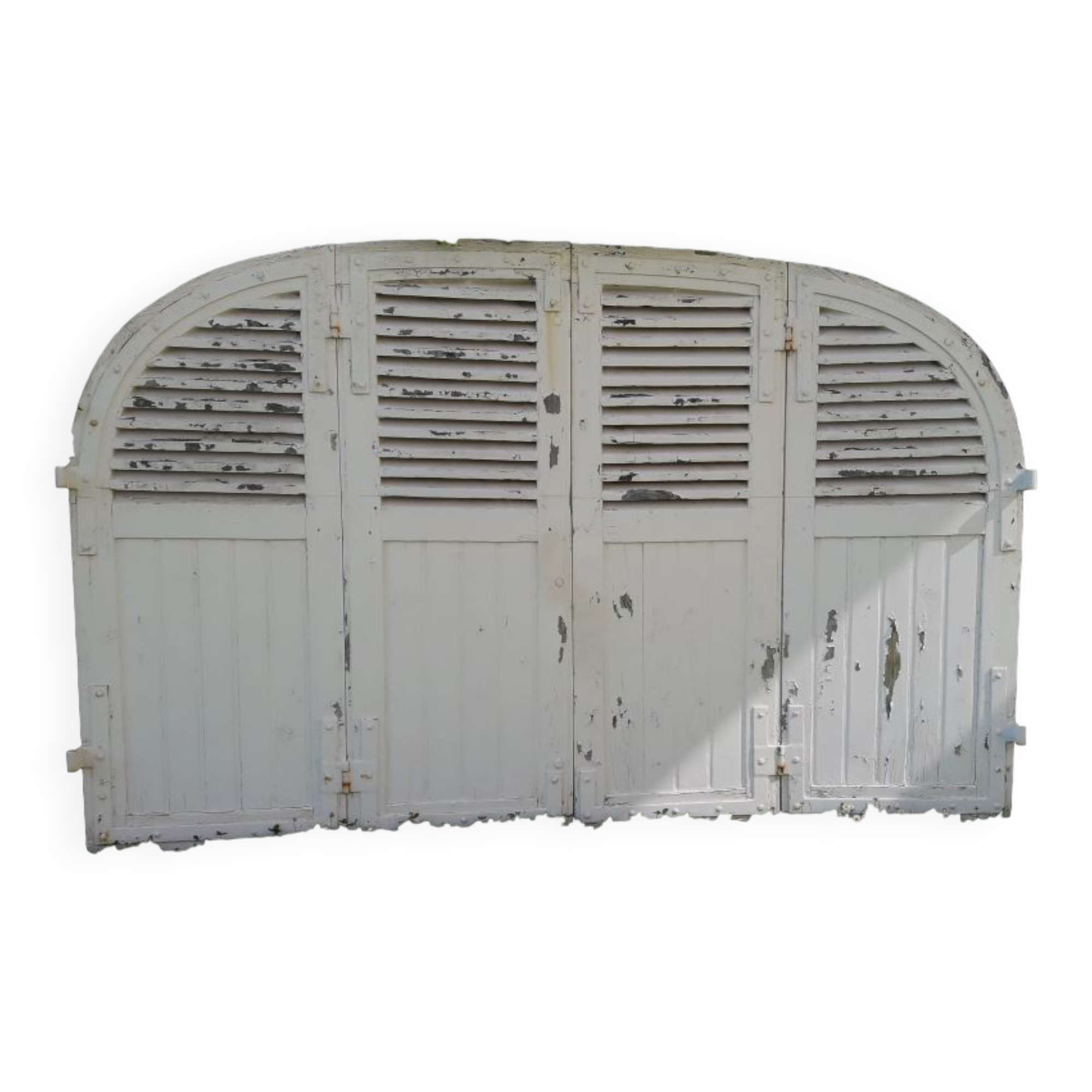 Curved shutters oak and fir H156xL245