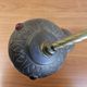 Antique brass Art Nouveau desk lamp (glass diamonds)