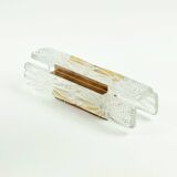 Danish Mid-Century Glass & Brass Aladdin Wall Light from Vitrika, 1960s/70s