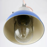 Blue industrial hanging light from tep