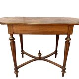 Napoleon III style desk table with 20th century inlaid top