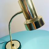 Art deco lamp, golden lamp shade, retro table lamp for apartment decor