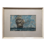 Pastel et crayon sur papier par Stewart 1975
