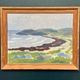 Original Swedish Oil on Panel – “Coastal Landscape” by Curt Rydell – Signed – Vintage & Framed – 33 × 40 cm (13" × 15.7")