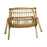 Vintage Wicker Newspaper Rack, Boho/PRL, Franco Albini Style, Italy 1970s