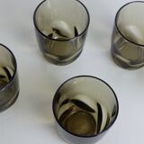 Set de 6 verres à eau en verre fumé
