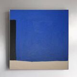 Blue trio original painting on stretched canvas 80x80