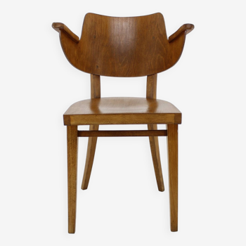 1960s Desk or Side Beech Chair by Ton, Czechoslovakia