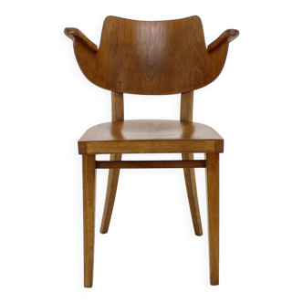 1960s Desk or Side Beech Chair by Ton, Czechoslovakia