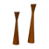 Vintage Danish teak candle holders, set of 2.
