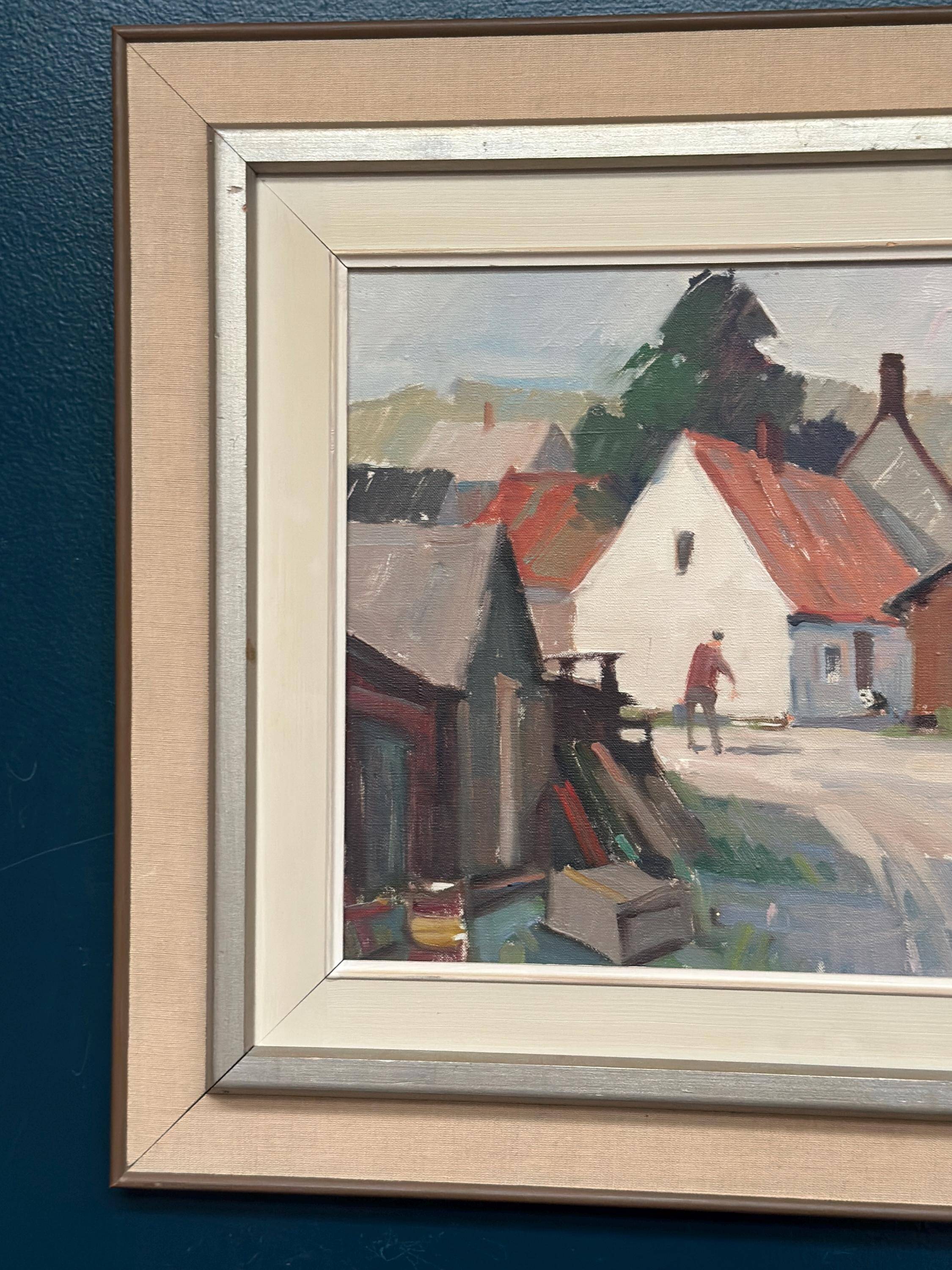 Original Swedish Oil on Panel – “Vitemölla” by Eskil Scans – Vintage