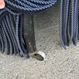 Armchair Napoleon III leather Chesterfield way, late nineteenth