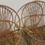 Rattan armchairs